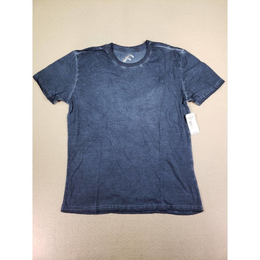 Fission Shirt Mens Large L Blue Stretch Cotton Blend Pullover Crew Neck NWT A13